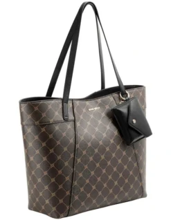 Nine West Sunnyside Dark Brown Logo Tote Bag -Nine West 860125420 3 720x928