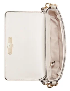 Nine West Zetta Beige Logo Milk Flapover Shoulder Bag -Nine West 920251900 4 720x928