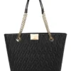 Nine West Gracelyn Black Zip Top Tote Bag