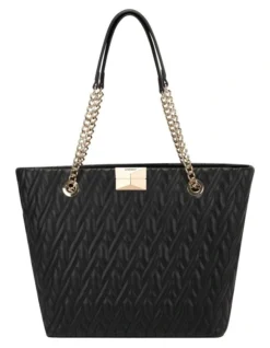 Nine West Gracelyn Black Zip Top Tote Bag