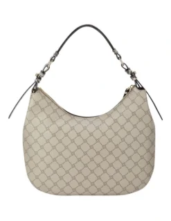 Nine West Irina Logo Zip Top Hobo Bag In Beige Multi -Nine West 926660080 4 720x928