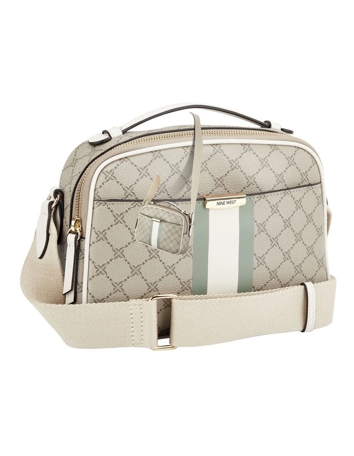Nine West Pamela Logo Camera Crossbody Bag In Beige/Aloe 2 Nine West Pamela Logo Camera Crossbody Bag In Beige/Aloe - Image 2
