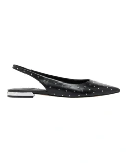 Nine West Lucees Flat In Black