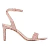 Nine West Handle Glitter Sandal In Rose