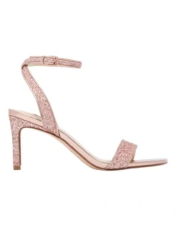 Nine West Handle Glitter Sandal In Rose
