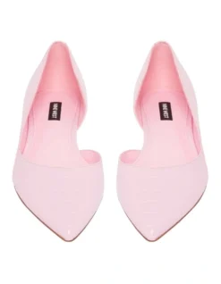 Nine West Aery Crocodile Flat Shoe In Light Pink -Nine West 947643220 4 720x928