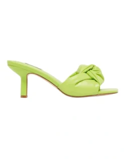 Nine West Knot Heeled Sandal In Lime Green