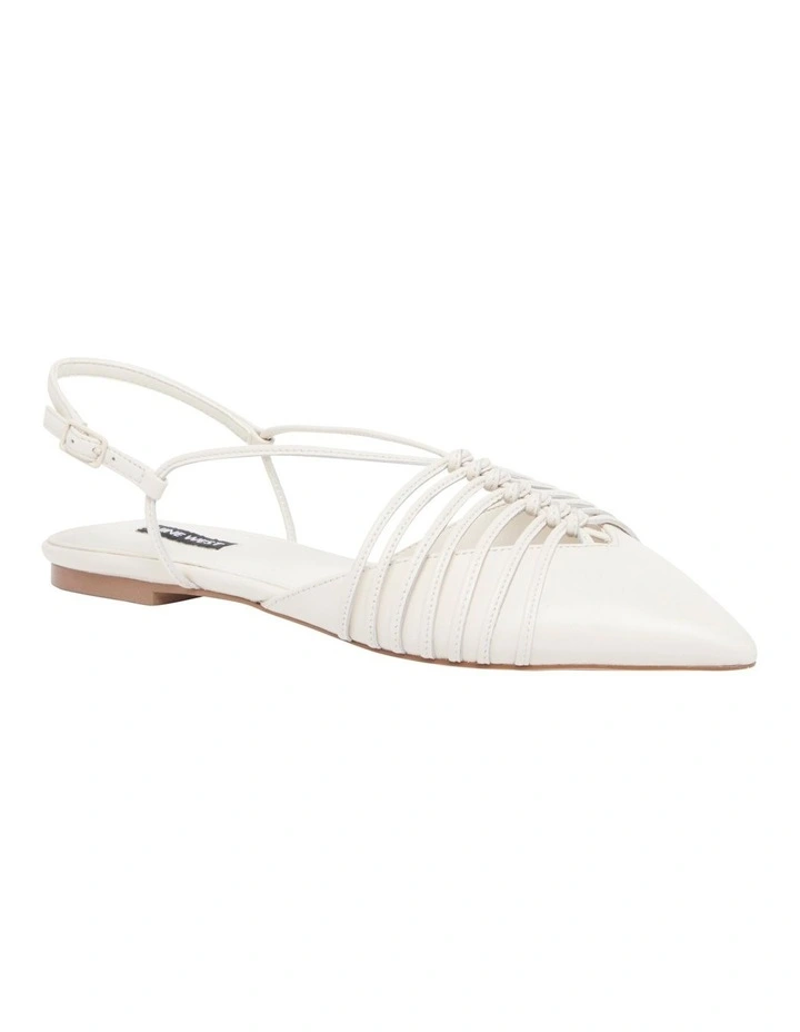 Nine West Aida Flat In Cream 2 Nine West Aida Flat In Cream - Image 2