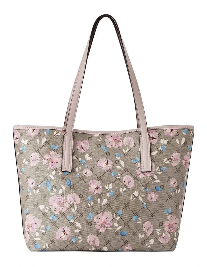 Nine West Delaine Floral Logo Tote Bag In Grey 2 Nine West Delaine Floral Logo Tote Bag In Grey - Image 2