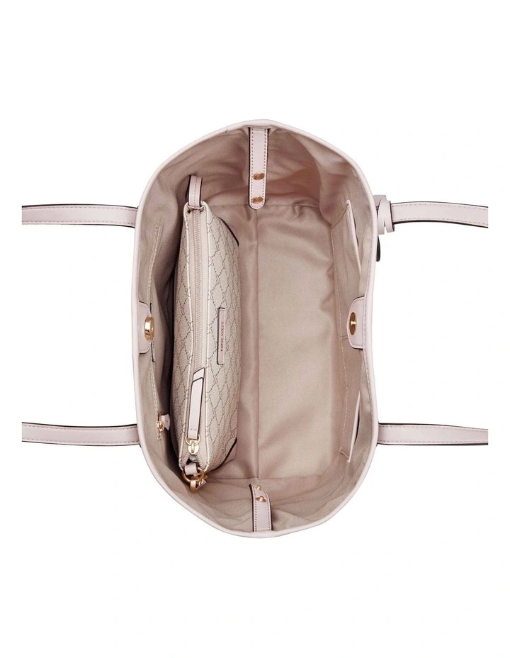 Nine West Delaine Mushroom Logo Tote Bag In Beige 3 Nine West Delaine Mushroom Logo Tote Bag In Beige - Image 3