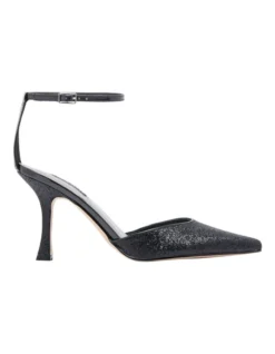 Nine West Shaply Glitter Pump In Black